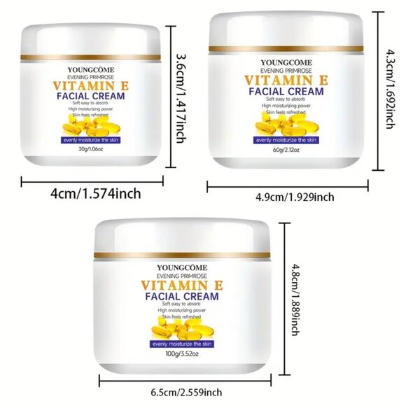 Vitamin E Evening Primrose Face Cream with Collagen & Hyaluronic Acid 100g - Picture 7 of 7